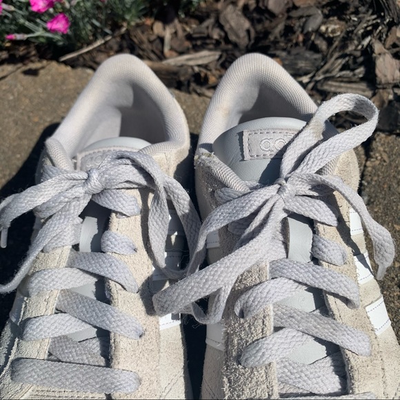 adidas Shoes | Adidas Girls Grey Suede Memory Foam Shoes Size 5 | Poshmark